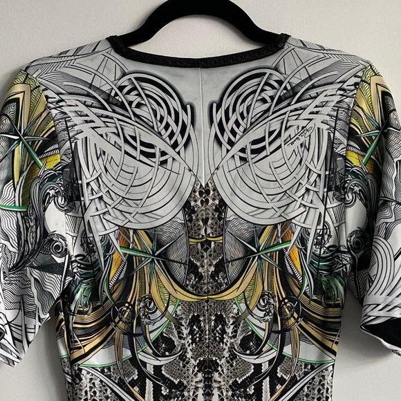 ROBERTO CAVALLI Snake Animal Print White Bodycon Dress - Picture 7 of 7